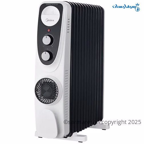 شوفاژ برقی مایدیا مدل NY2513-22HF فن دار 13 پره
